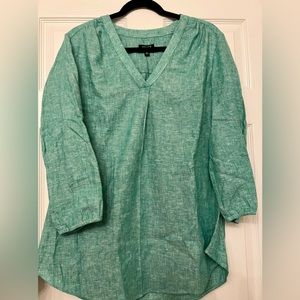 Jones New York Women’s Fashion Tunic Top Bright Kelly Green Size M - NWT